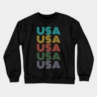 USA VINTAGE RETRO CLASSIC U.S.A INDEPENDENCE DAY 4TH JULY Crewneck Sweatshirt